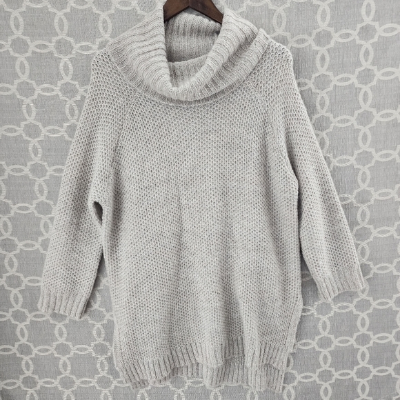 DKNYC Wool Mohair Blend Cowl Neck Slouchy Knit Sweater Women's M Overzied - Picture 1 of 8